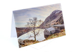 Greetings Card depicting 'Just after the sunrise' at Llyn Ogwen, Snowdonia - North Wales