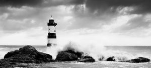 Crashing Waves - B&W Panorama