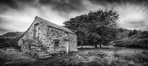 The Abandoned Cottage - B&W Panorama