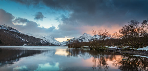 Sunset Reflections Llyn Padarn - Panorama