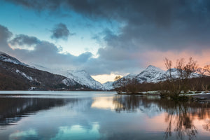 LDS0284 - Winter Sunset at Llyn Padarn