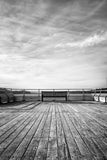 Solitude at Bangor Pier - B&W