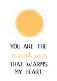 You are the silver lining on a cloudy day... - set of four illustrated prints